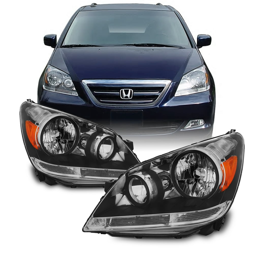 Fit 20052007 Honda Odyssey Headlights Headlamps Left+Right Replacement 05 06 07