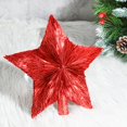 thumbnail image 1 of Decoración para árbol de Navidad con tres estrellas de miel, color rojo, 21 cm, 1 of 7