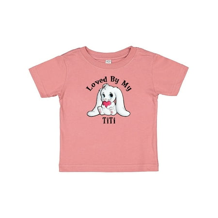 

Inktastic Loved By My TiTi Bunny Rabbit Gift Baby Boy or Baby Girl T-Shirt