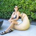 thumbnail image 4 of Big Joe Tuffet Weatherproof Bean Bag Chair, Natural Basket Weave, Breathable Weather Resistant Fabric, 2.5 feet Teardrop, 4 of 7