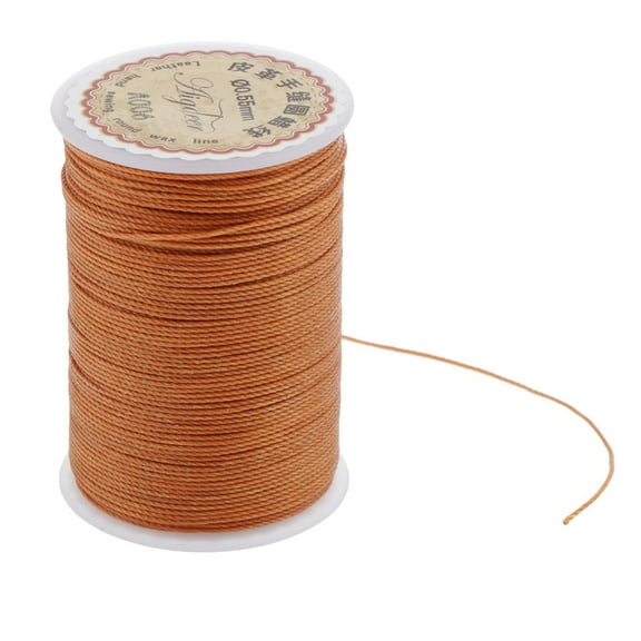yotijay 0.55mm Leather Sewing Waxed Thread Hand Stitching Repair Cord Light Coffee
