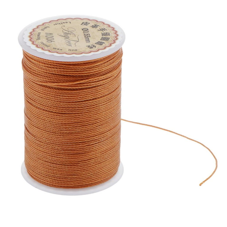 1 piece Durable 65 Meter 0.55mm Leather ed Thread Polyester Cord String for  DIY Stitching Thread Light Coffee