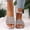 Silver, variant on Women's Mesh Sandals Chunky Heel Shoes Dressy Wide Width Slip on Slide Fishnet Vacation Summer Flats Sandals Silver 5.5 Wide