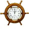 thumbnail image 2 of Nagina International Nautical Premium Clock Wheel | Maritime Home Decor (16 Inches), 2 of 6
