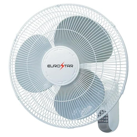 EUROSTAR FWF166W 16" Wall Fan with Remote, White