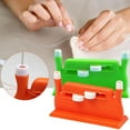 thumbnail image 2 of Plastic Needle Threader with Dual Heads, Orange Green, Quick Threading Aid, 2 of 8