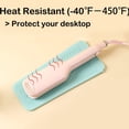 thumbnail image 2 of Tapete de silicona resistente al calor con orificio para colgar, tapete de viaje resistente al calor para planchas de pelo y estuche para rizadores, planchas y otras herramientas de peinado calientes,, 2 of 5