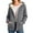 Grey, variant on Essentials Hoodie for Women Solid Warm Basic Fleece Lined Zip Up Jacket with Pocket Y2k Winter Sweatshirts Grey