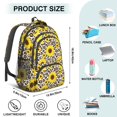 thumbnail image 5 of Sunflower and Leopard White Pattern Cute School Backpack Bag with Padded Back and Adjustable Shoulder Straps 16.9 X 12.6 X 5.9 Inches, 5 of 5