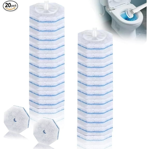 20PCS Toilet Wand Refills Compatible with Clorox Toilet Wand. Disposable Toilet Brush Refills. Bathroom Cleaning. Disposable Toilet Bowl Cleaners.