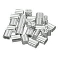 thumbnail image 1 of Manga de bucle de prensado de aluminio Uxcell, doble orificio, ferula de cable para cable de acero 3/16"(4mm), 1 of 7