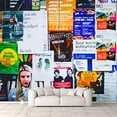 thumbnail image 2 of Idea4wall 6pcs Vintage Pictures Collage Peel and Stick Wallpaper Removable Wall Murals Large Wall Stickers for Home Decoration, 100"x24", 2 of 4