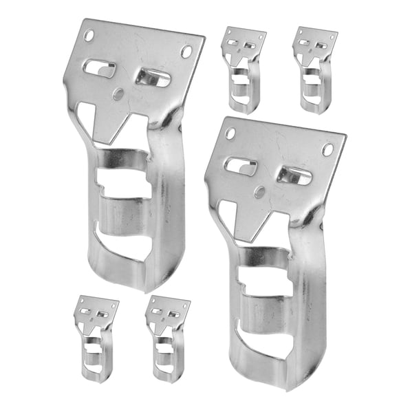 ETHZZLE 6Pcs Galvanized Iron Flag Pole Bracket Holder Plated Silver Color Stable and Weather Resistant