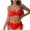 Red, variant on VBTAPA Women's Bikini Sets Two Piece Bathing Suits Criss Cross V Neck Push Up Swimsuits Side Tie Thong Bottom Swimwear Limited Time Sales of Today Black L