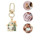 thumbnail image 3 of Unique Bargains 1 Pc Handbag Charms Keychains Flower House Bag Accessories Yellow, 3 of 5