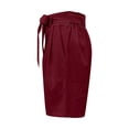 thumbnail image 7 of Iyufng Shorts for Women Plus Size Shorts,Women's Casual Shorts with Elastic Waist Tether Solid Color Straight Leg Short Pants, 7 of 7
