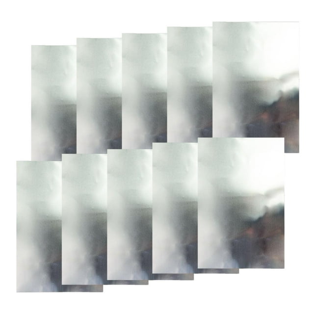 Rongfmy 10 Pieces Foil Metallic Cardstock Decorative for Letter Cardmaking Cardboard silver