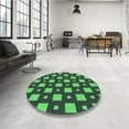 thumbnail image 4 of Ahgly Company Machine Washable Indoor Square Transitional Dark SlateGray or Dark SlateGrey Green Area Rugs, 8' Square, 4 of 7