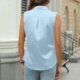 thumbnail image 7 of Shihyeh Women's Wrinkle Free Sleeveless Button Down Shirts Blouses with Mulberry Silk Casual Loose Tank Tops for Work, 7 of 7