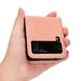 thumbnail image 3 of Feishell for Samsung Galaxy Z Flip4 Case,Galaxy Z Flip4 Luxury PU Leather Folding Protective Phone Case with ID Credit Card Slots Pocket Shockproof Protective Shell Cover,Pink, 3 of 7