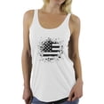 thumbnail image 1 of Awkward Styles Women's USA Flag Graphic Racerback Tank Tops Black and White Patriotic, 1 of 4