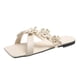 thumbnail image 2 of Sandalias de playa planas lisas decorativas con punta abierta para vacaciones informales con flores para mujer Wmkox8yii  ytu6956, 2 of 8