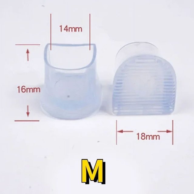 Non-slip Silicone High Heel Protector Covers High Heels Protective Stoppers Wearable Silence Heel Cover Shockproof Accessory transparent M 20PCS