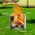 thumbnail image 2 of Red Mountain Valley 19 inch Portable Wood Burning Smokeless Fire Pit 360° Warm Spreading with Removable Ash Pan, Outdoor Fireplaces for Camping, Backyard, Garden, Patio, Silver, 2 of 9
