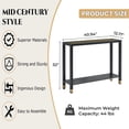 thumbnail image 3 of Jopath Narrow Console Table,41"W Glass Narrow Sofa Table with 2-Tier,Entryway Table for Hallway,Entryway,Living Room,Black, 3 of 5