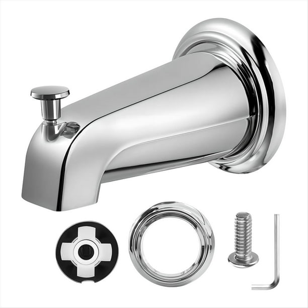 Caño de Bañera con Desviador, Grifo de Bañera con de Cubierta, Compatible con para Tubo de Agua de Cobre de 1/2 Pulgada (Diámetro de 5/8 Pulgada)