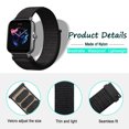thumbnail image 4 of KONEE Band Compatible with Garmin Venu Sq 2/Venu Sq 2 Music/Amazfit GTS 2 Min/GTS 4 Mini,Nylon Watch Strap,Velcro Wristband, Watch Bracelet for Amazfit Bip/S/Lite/U Pro/3/3 Pro-Black, 4 of 7
