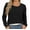 Black, variant on Asklazy Women's Sweater Lightweight Long Sleeve Soft Comfortable Pullover Tops Basic Knit,White,L