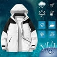 thumbnail image 2 of Plus Size Rain Coats with Hoods,Men's/Women's Single Layer Hiking Raincoat Outdoor Windbreaker Jacket For Trekking,Hiking Apparel,Camping Rain Jacket(Size:3XL), 2 of 9