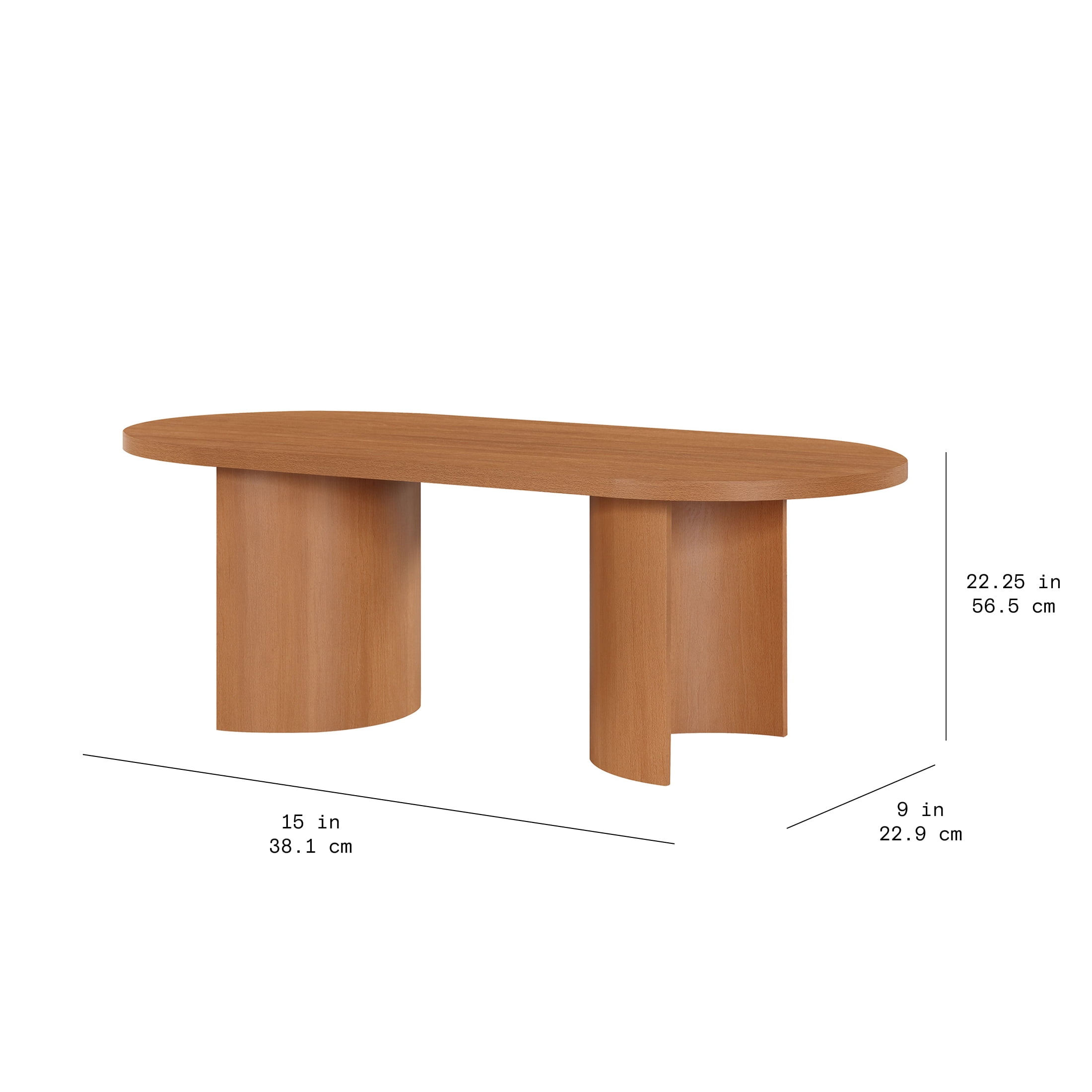 Beautiful Mae Coffee Table by Drew Barrymore, Cherry Finish