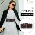 thumbnail image 6 of Women Elastic Wide Dress Belt 50S Stretchy Vintage Waist Cinch Belt, 6 of 9