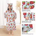 thumbnail image 4 of Dailycode Wearable Blanket Hoodie Oversized Sherpa Flannel Blankets with Pocket for 3-14 Year Old Cute Strawberries Face, 4 of 7