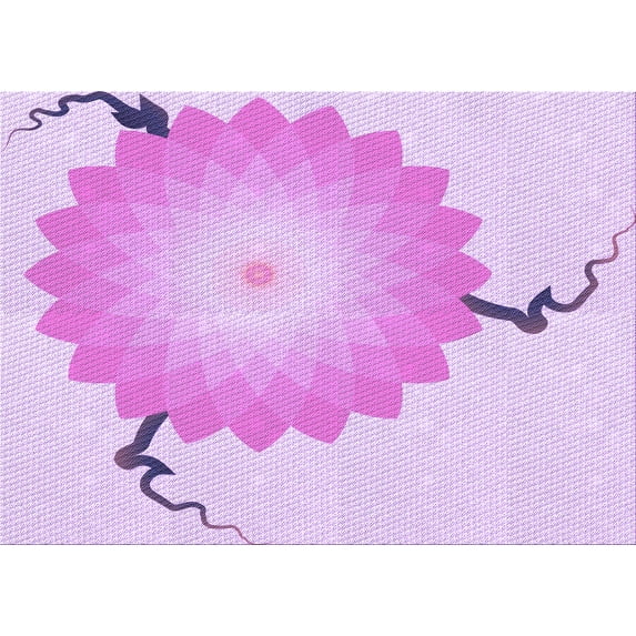 Ahgly Company Machine Washable Indoor Rectangle Transitional Heliotrope Purple Area Rugs, 2' x 4'