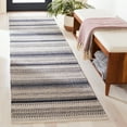 thumbnail image 2 of SAFAVIEH Montauk Albine Striped Cotton Runner Rug, Grey/Black, 2'3" x 9', 2 of 8