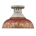 thumbnail image 4 of Golden Lighting Kinsley 1-light Semi-Flush Mount in Antique Red shade, 4 of 4
