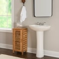 thumbnail image 2 of Linon Bracken Sturdy Solid Bamboo Cabinet with a Door and 3 Shelves in Natural, 2 of 14