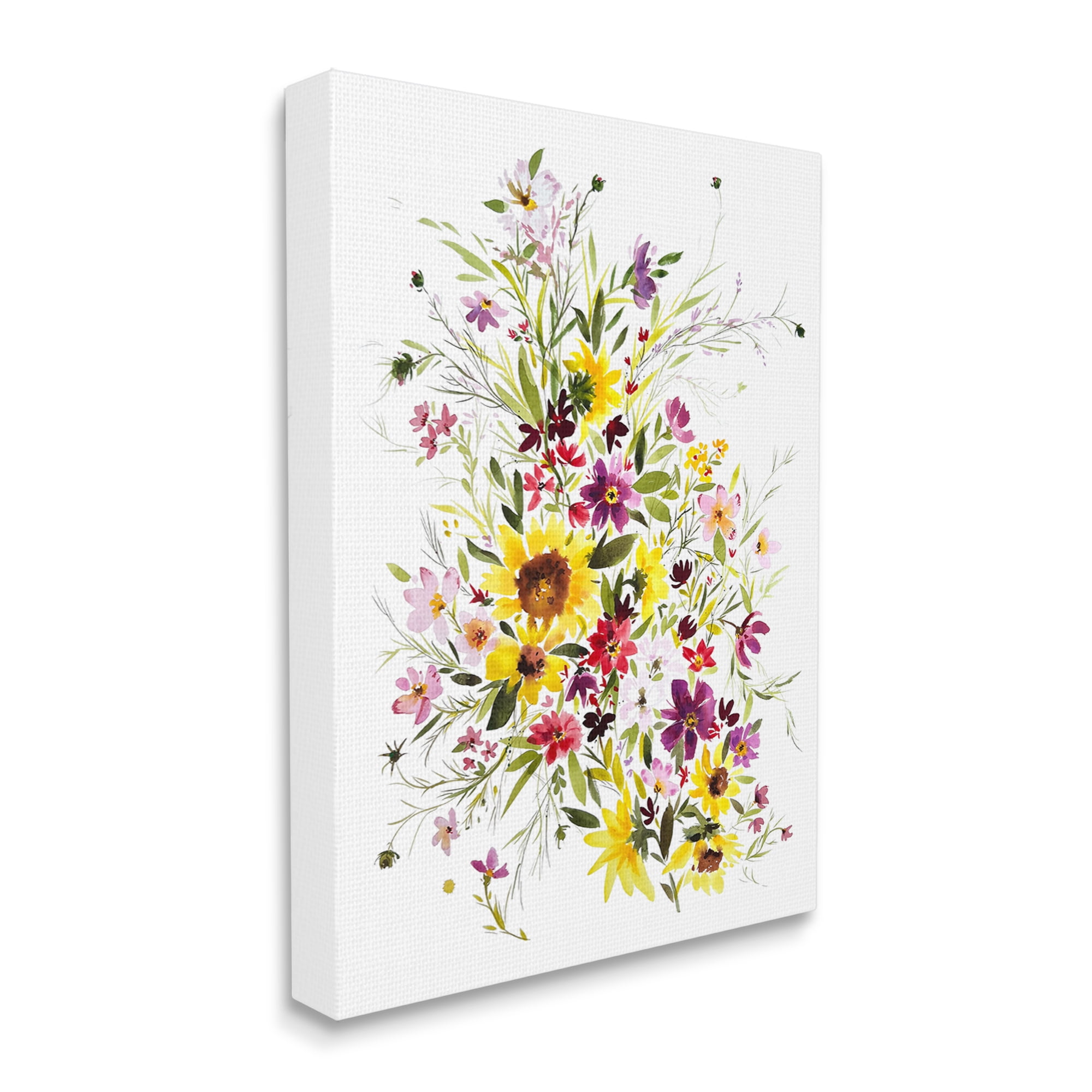 Stupell Industries Mixed Wildflower Herbs Botanical & Floral Painting Gallery Wrapped Canvas Print Wall Art, 36 x 48