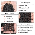thumbnail image 2 of WEIF-Pre Twisted Passion Twist Hair 8 Packs 8 Inch Natural Black Pre Looped Crochet Braids Hair Short Bomb Bohemian Braids Synthetic Braiding Hair Extensions for Women #1B, 2 of 4