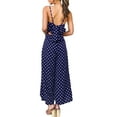 thumbnail image 2 of Inevnen Womens Crossed V Neck Jumpsuits Summer Casual Polka Dot Romper Long Pants, 2 of 6