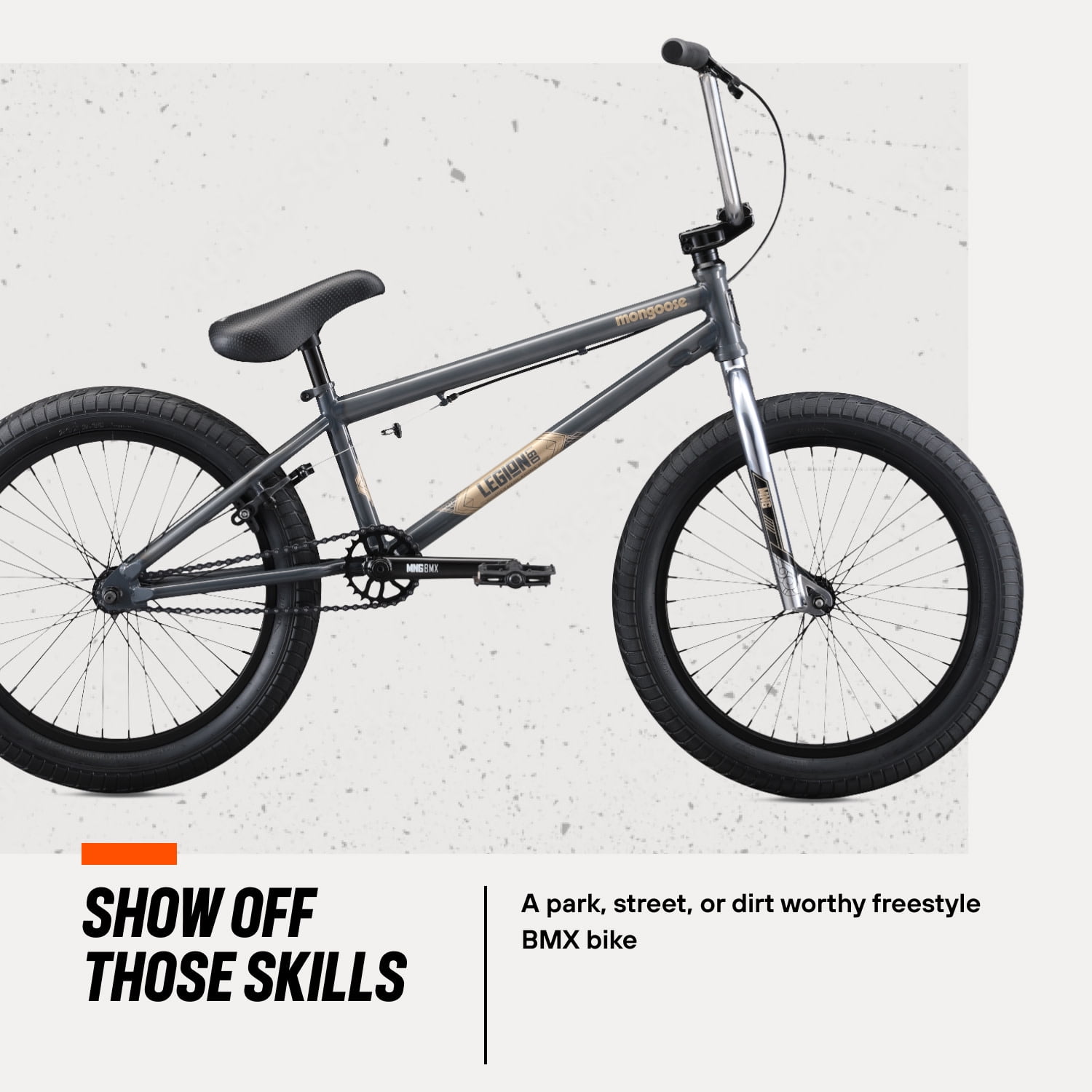 Mongoose Legion L60 Freestyle BMX Bike, 20-Inch Wheels, Ages 8 and