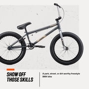 دراجة Mongoose Legion L60 Freestyle BMX، عجلات مقاس 20 بوصة، للأعمار من 8 سنوات فما فوق، رمادي