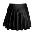 thumbnail image 6 of DHFJKG Skirts For Women Pu Leather Buckled Low Rise Pleated Mini Skirt A Line Night Out Party Club Cozy Skirt, 6 of 7