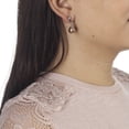 thumbnail image 2 of Aretes Ocean Heart OH15-396 baño de oro blanco con perla en tono bronce, 2 of 2
