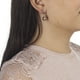 thumbnail image 2 of Aretes Ocean Heart OH15-396 baño de oro blanco con perla en tono bronce, 2 of 2