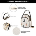 thumbnail image 4 of FORMRS Crossbody Bag for Women Quilted Travel Shoulder Cell Phone Purse with Chain Strap Handbag, Bunnies and Carrots, 4 of 7
