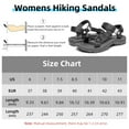 thumbnail image 6 of CAMEL Women's Hiking Sandals Adjustable Comfort Sandals Outdoor Footbed Casual Flat Sandal Summer Trekking Black, 6 of 9